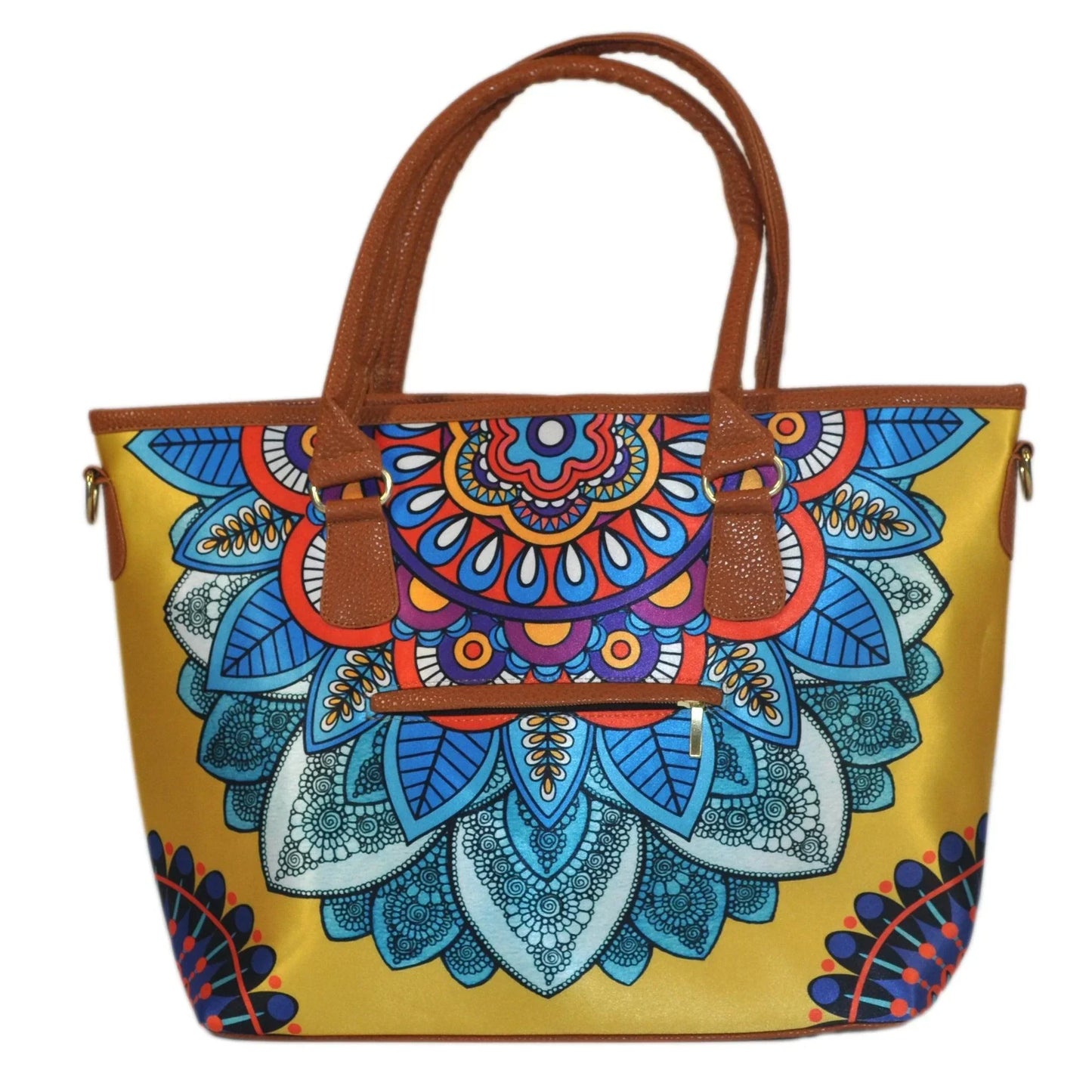 Bolso de hombro y bandolera grande Tania Mandala Amarilla | CHULA Tulum - CHICA del Sur