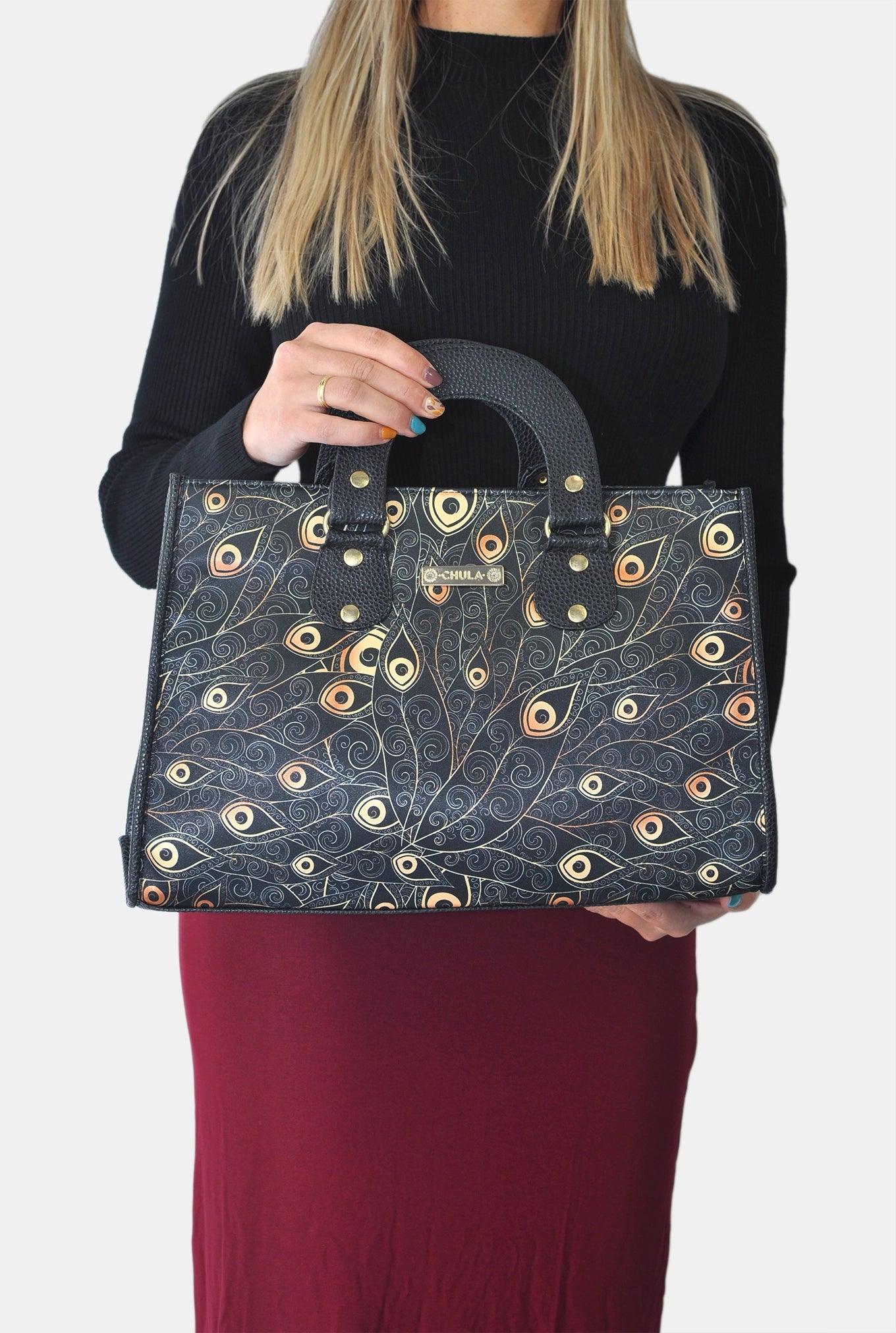 Bolso de mano y bandolera grande de mujer Basket Peacock Golden | CHULA Tulum - CHICA del Sur