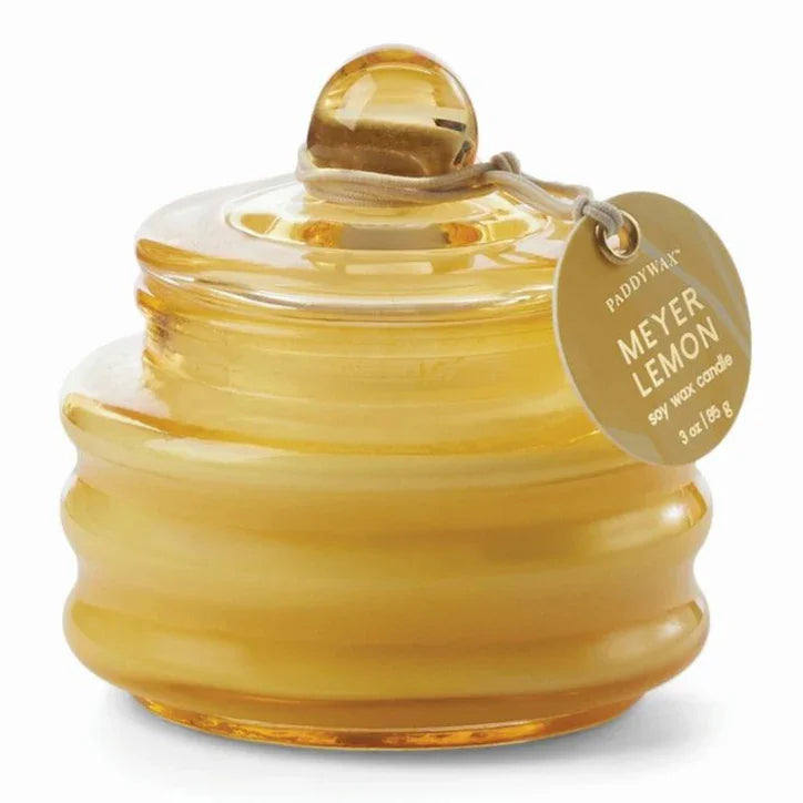 Vela en Vaso de Vidrio Paddywax Beam 85g - Limón Meyer | Aroma Cítrico y Diseño Vintage - CHICA del Sur