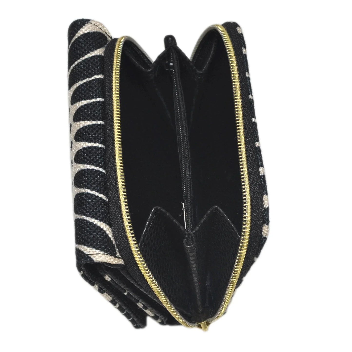 Cartera Mediana para Mujer Dalia Pétalos Negros Elegante Cuero Vegano | CHULA Tulum - CHICA del Sur