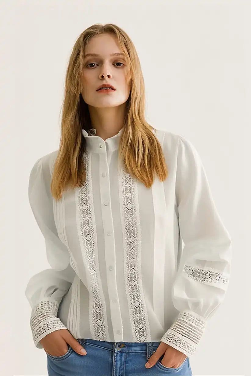 Blusa Mujer Beige Arisela Otoño Elegante y Ligera - CHICA del Sur