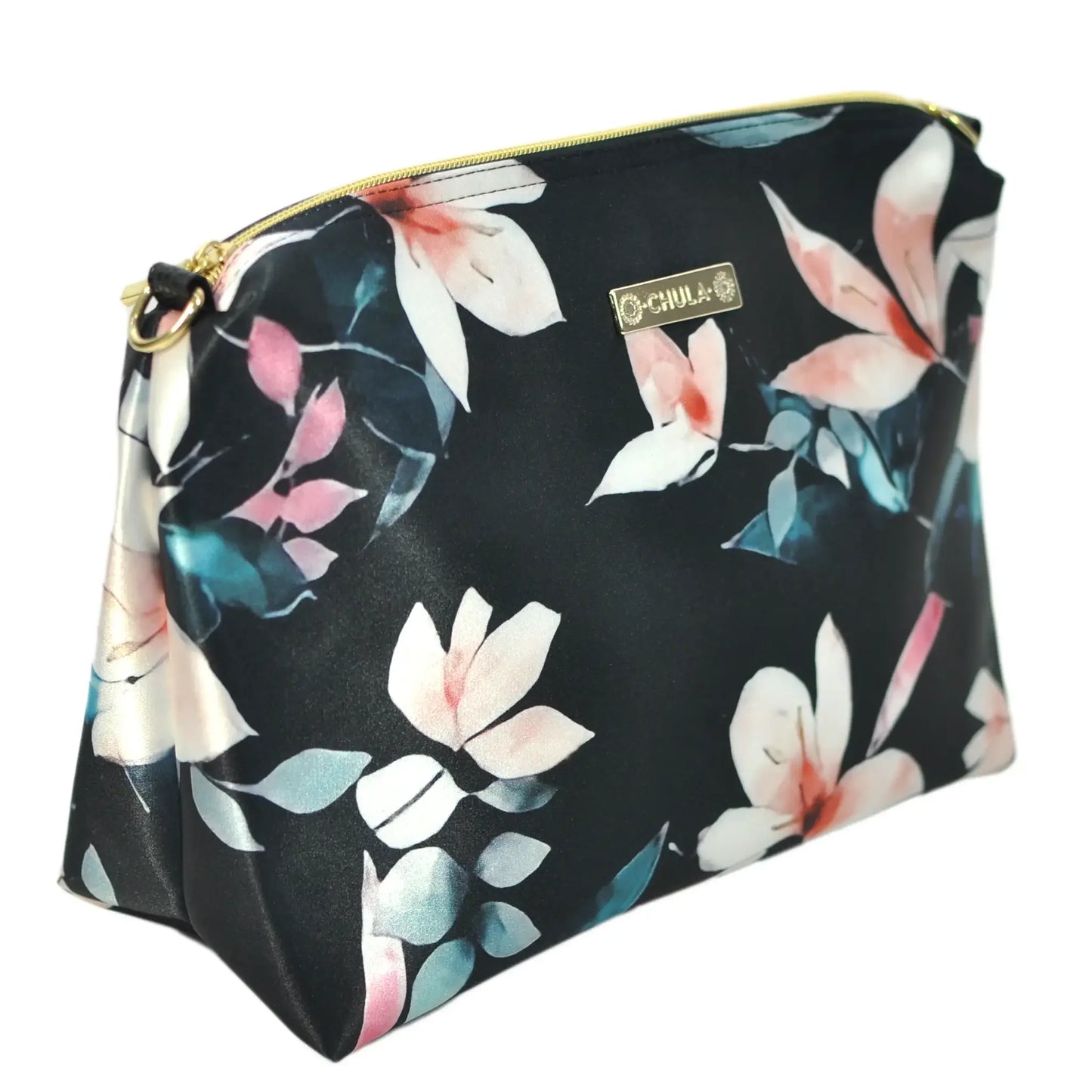 Bolso Bandolera Mediano Suzy Flor Negro Beige | CHULA Tulum - CHICA del Sur