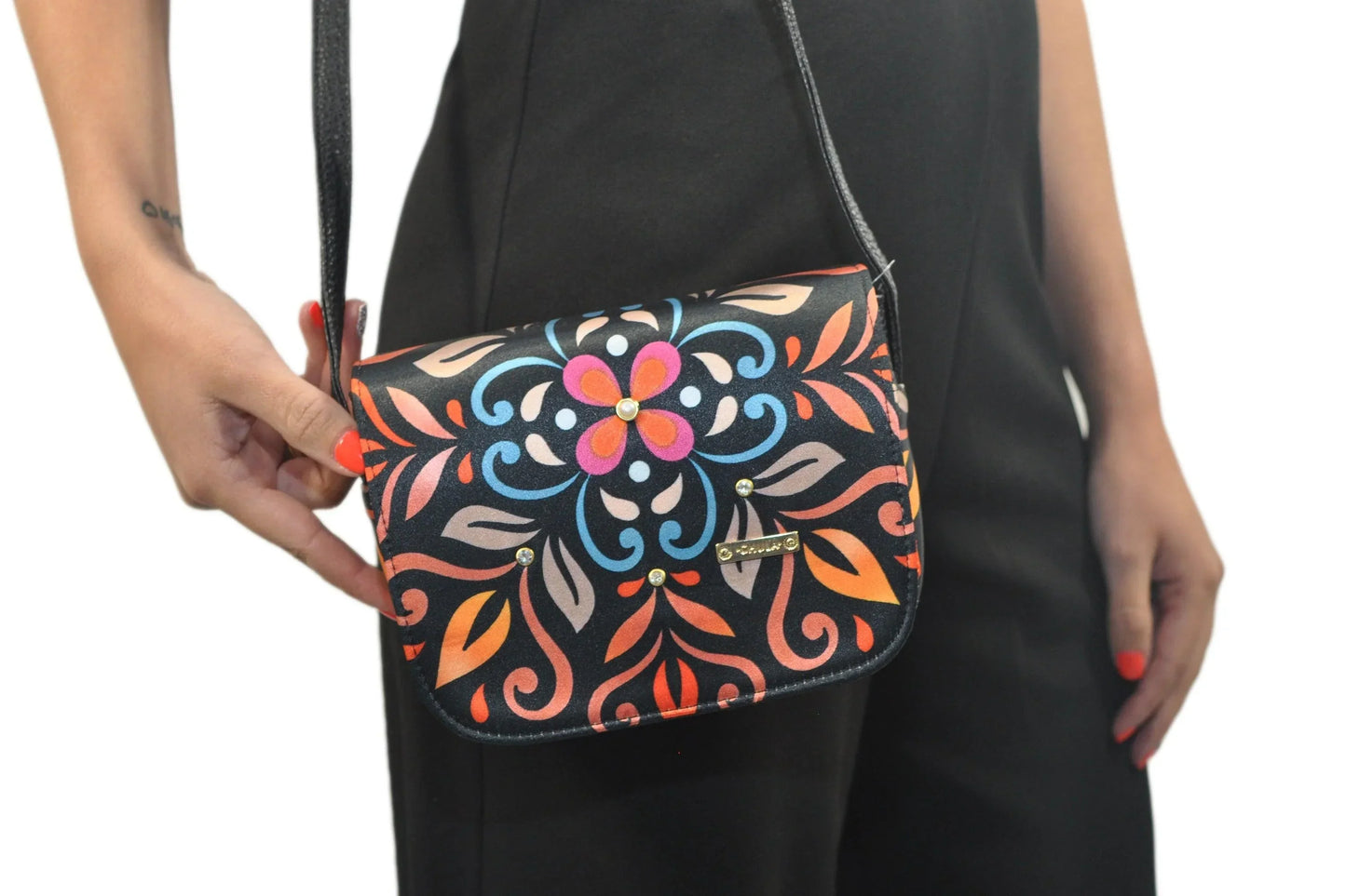 Bolso bandolera pequeño Julie Shoulder Mandala Gautama colorida | CHULA Tulum - CHICA del Sur