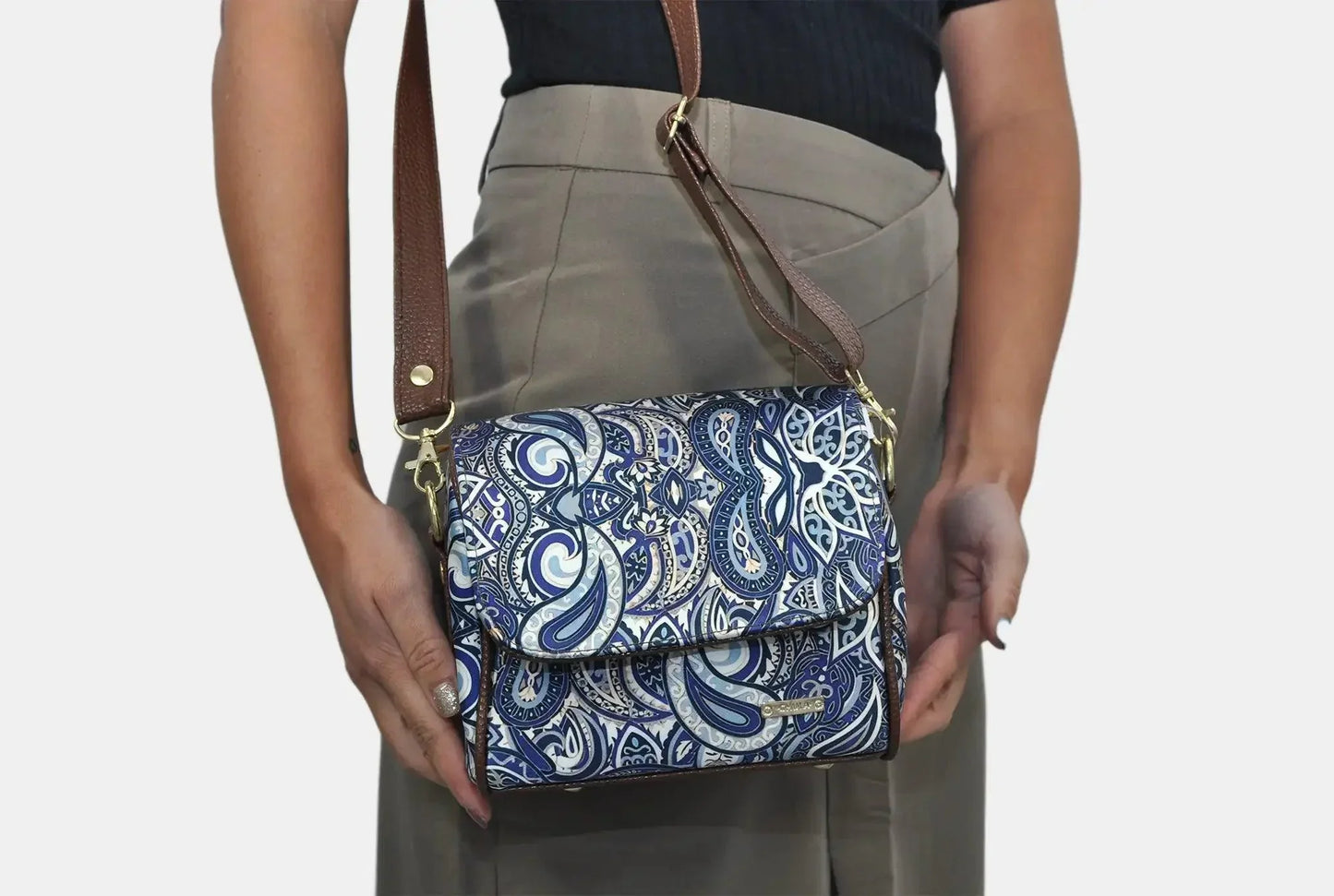 Bolso Bandolera Pequeño Mini Baúl Garigol Morado | CHULA Tulum - CHICA del Sur