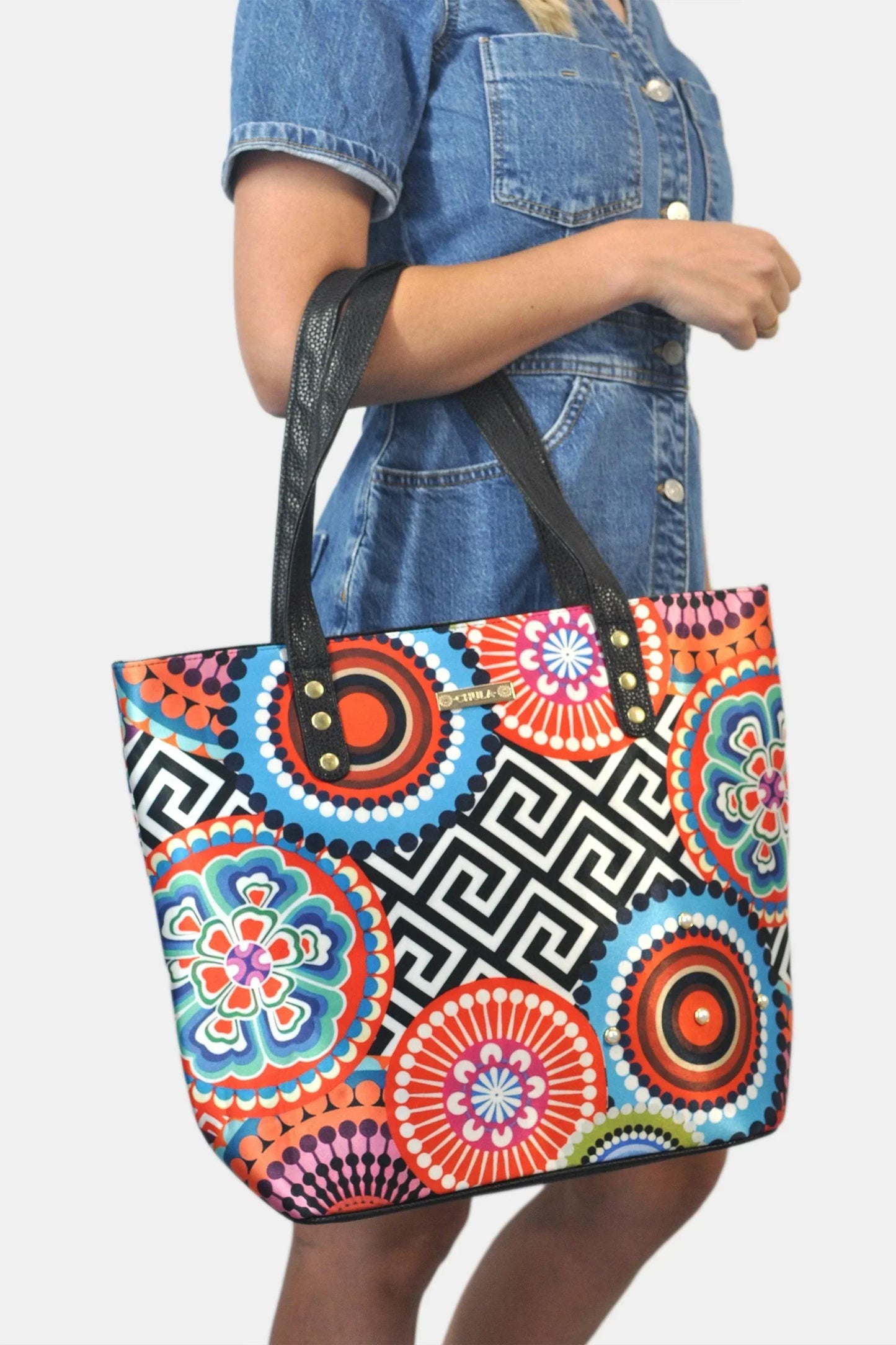 Bolso de hombro grande Nahomi Círculos | CHULA Tulum - CHICA del Sur