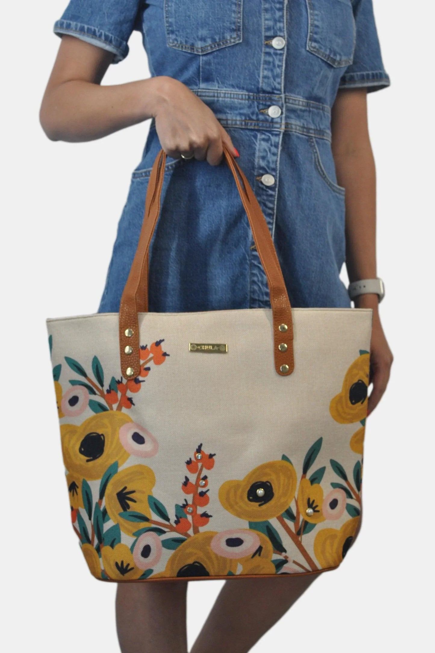 Bolso de hombro grande Nahomi Flor de Algodón | CHULA Tulum - CHICA del Sur