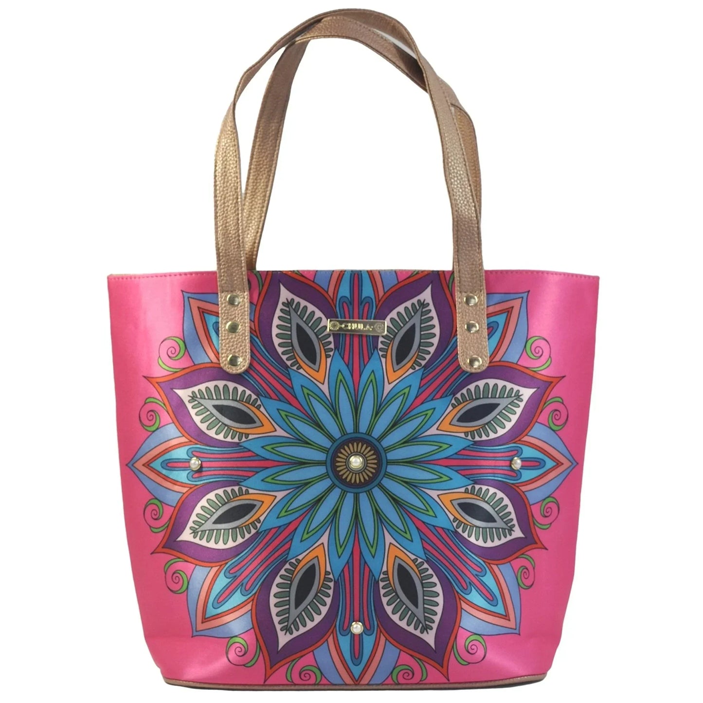 Bolso de hombro grande Nahomi Mándala Rosa | CHULA Tulum - CHICA del Sur