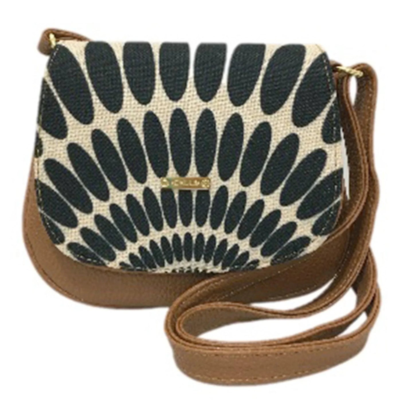 Bolso bandolera pequeño de mujer Iris Petalos negros | CHULA Tulum - CHICA del Sur