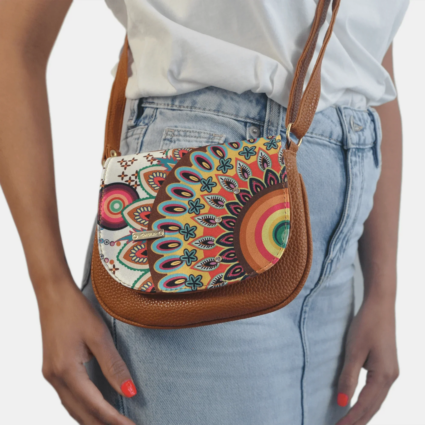 Bolso bandolera pequeño de mujer Iris Zenda multicolor | CHULA Tulum - CHICA del Sur