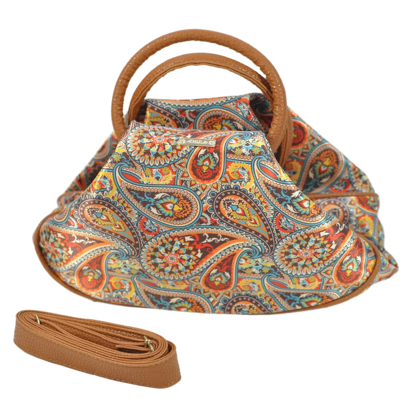 Bolso de mano y Bandolera mediano Monique Garigol Naranja | CHULA Tulum - CHICA del Sur