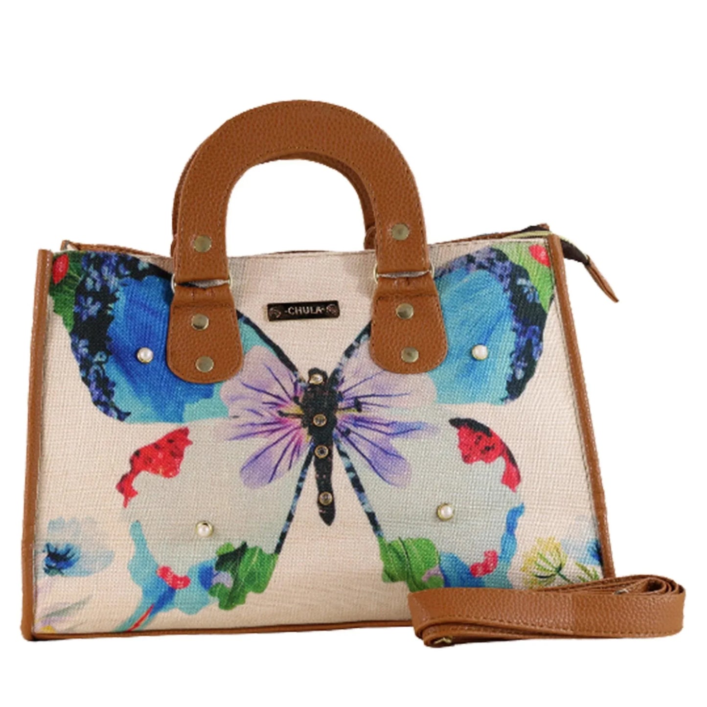 Bolso de mano y bandolera grande de mujer Basket Mariposa Magenta | CHULA Tulum - CHICA del Sur
