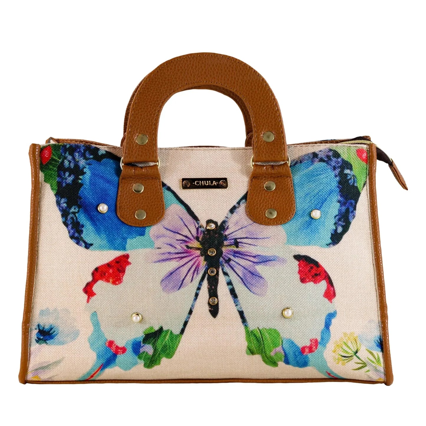 Bolso de mano y bandolera grande de mujer Basket Mariposa Magenta | CHULA Tulum - CHICA del Sur
