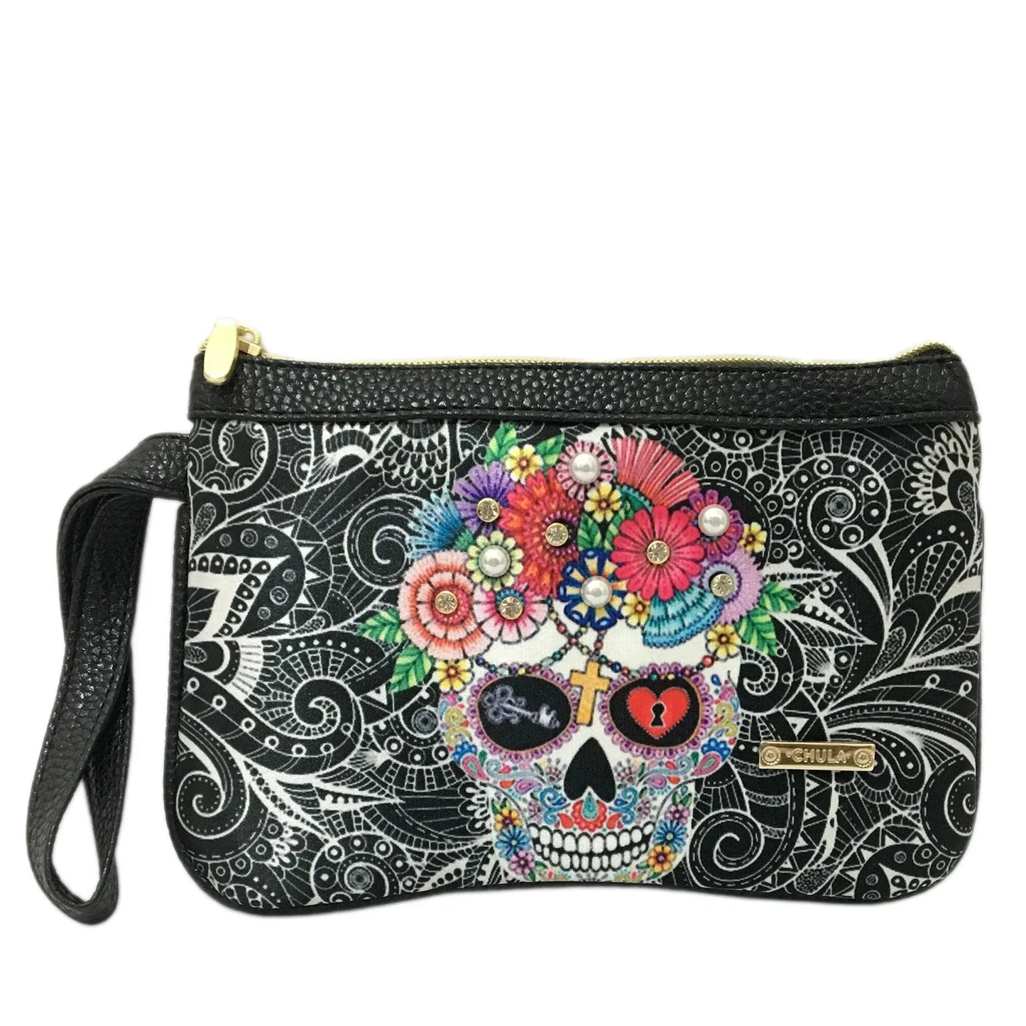 Bolso de mano pequeño Mini Clutch Calaveras Mexicanas | CHULA Tulum - CHICA del Sur