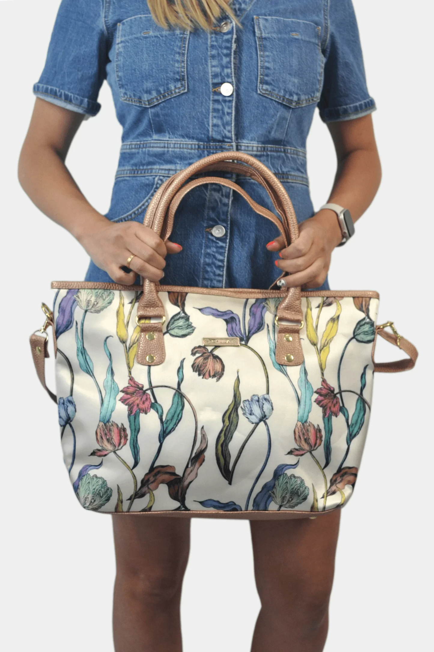 Bolso de hombro y bandolera grande Tania Peonia | CHULA Tulum - CHICA del Sur