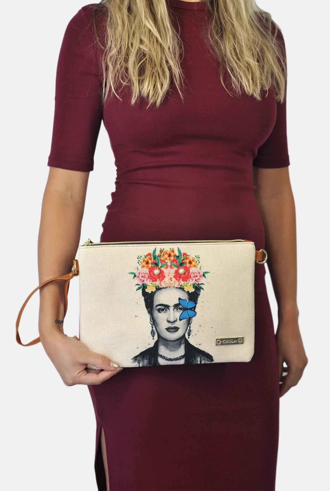 Bolso de Mano y Bandolera Pequeño Clutch Frida Mariposa | CHULA Tulum - CHICA del Sur