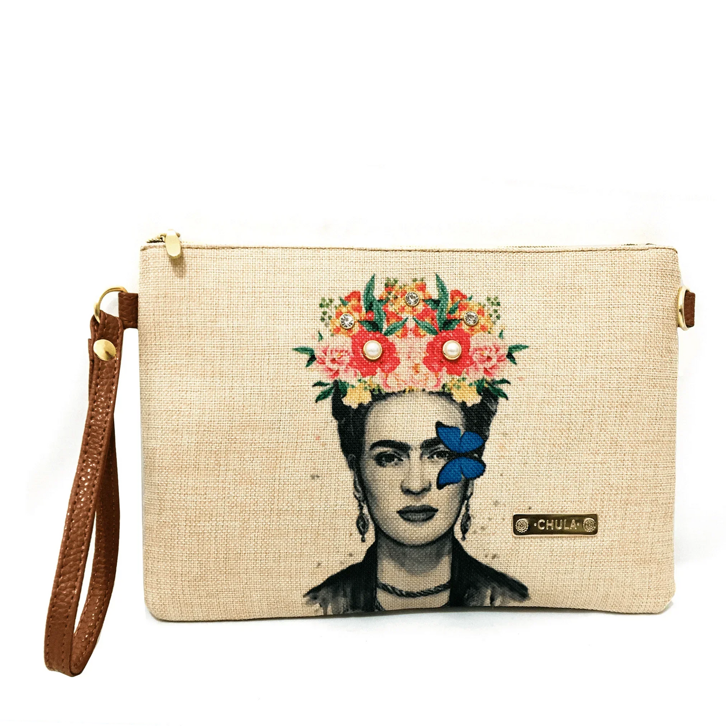 Bolso de Mano y Bandolera Pequeño Clutch Frida Mariposa | CHULA Tulum - CHICA del Sur