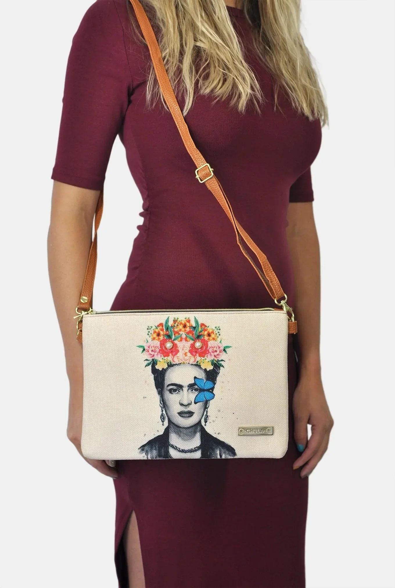 Bolso de Mano y Bandolera Pequeño Clutch Frida Mariposa | CHULA Tulum - CHICA del Sur
