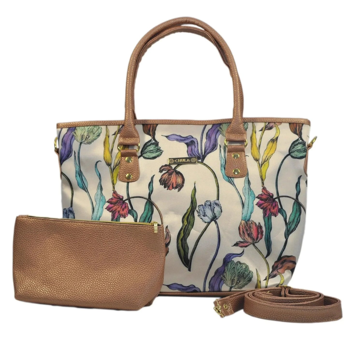 Bolso de hombro y bandolera grande Tania Peonia | CHULA Tulum - CHICA del Sur