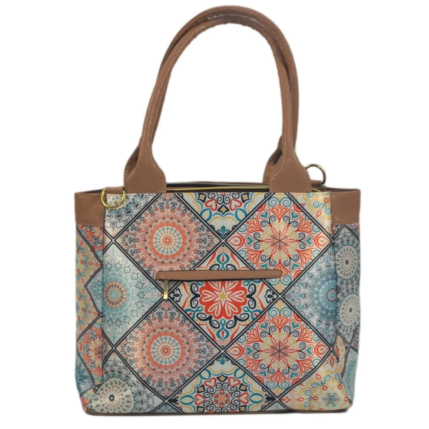 Bolso de hombro y bandolera grande de mujer Angie Mándala Turquesa | CHULA Tulum - CHICA del Sur