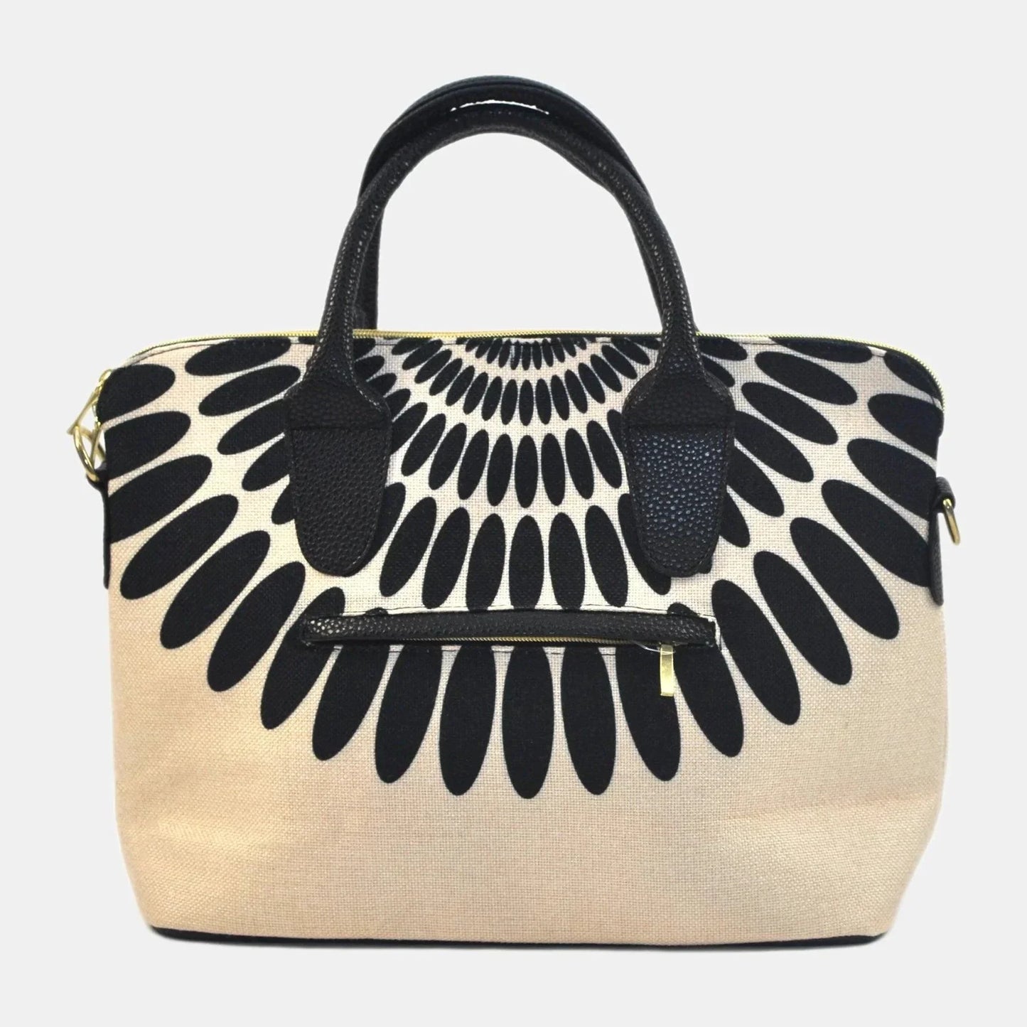 Bolso de mano y bandolera grande Lucia Pétalos negros | CHULA Tulum - CHICA del Sur