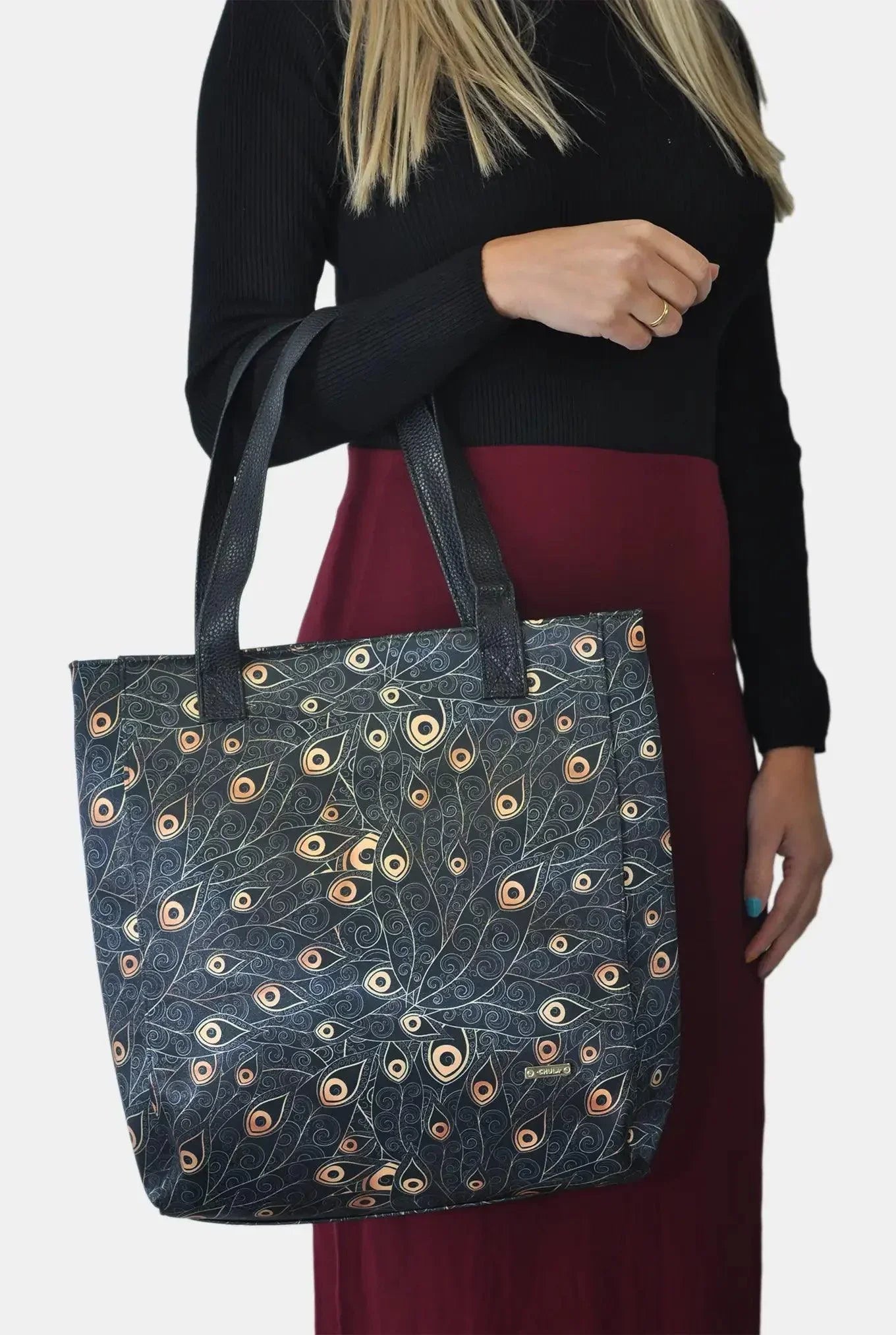 Bolso de mujer Shopper grande Opal Tote Peacock Golden | CHULA Tulum - CHICA del Sur
