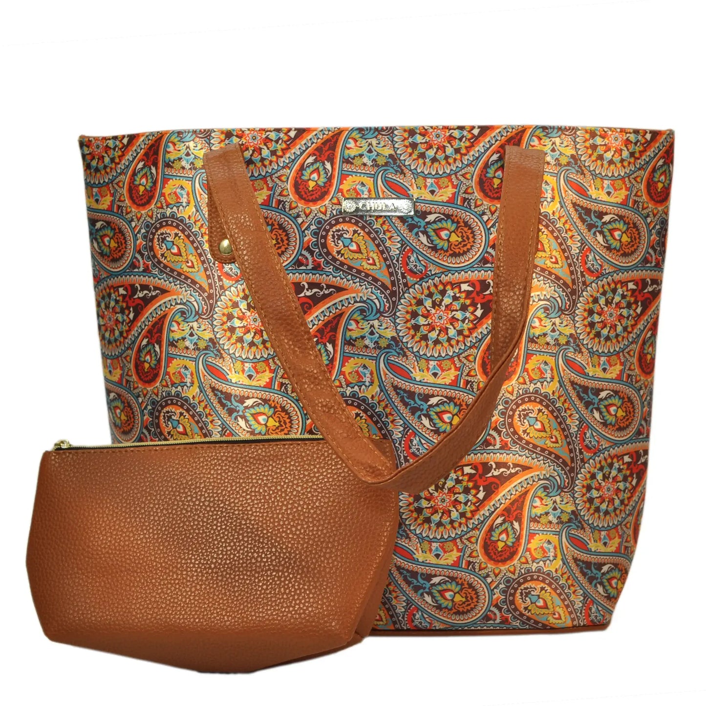 Bolso de hombro grande Nahomi Garigol Naranja | CHULA Tulum - CHICA del Sur