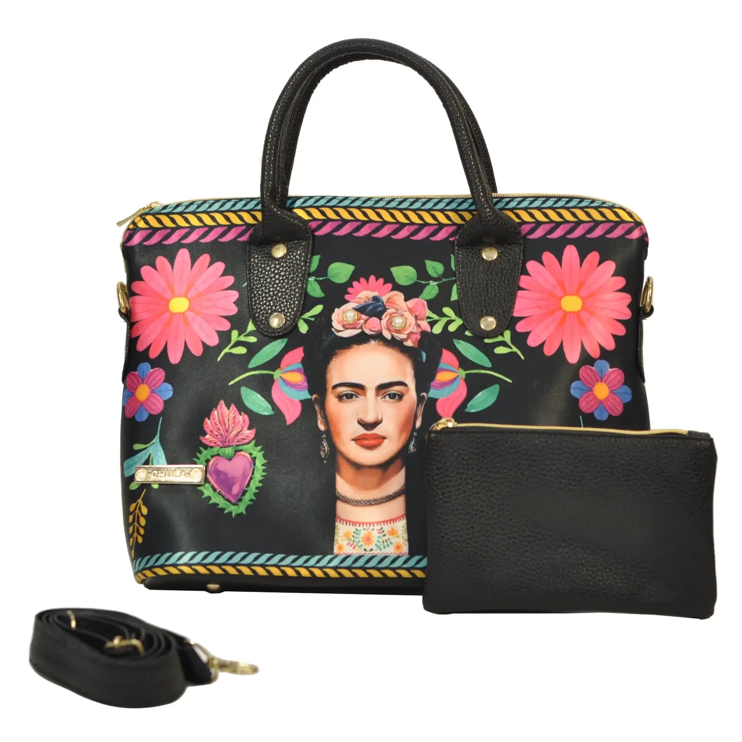 Bolso de mano y bandolera grande Lucia Frida Kahlo Rouse | CHULA Tulum - CHICA del Sur