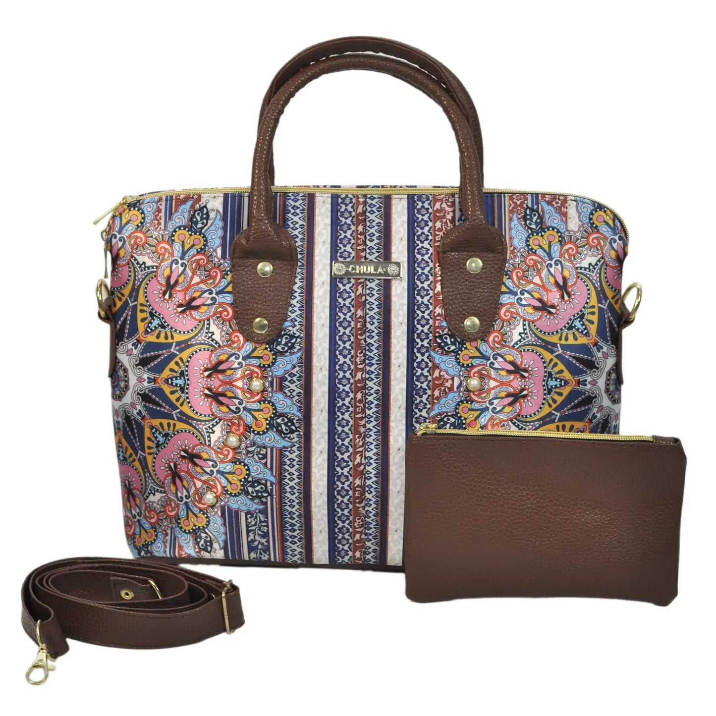 Bolso de mano y bandolera grande Lucia Mandala Fancy | CHULA Tulum - CHICA del Sur