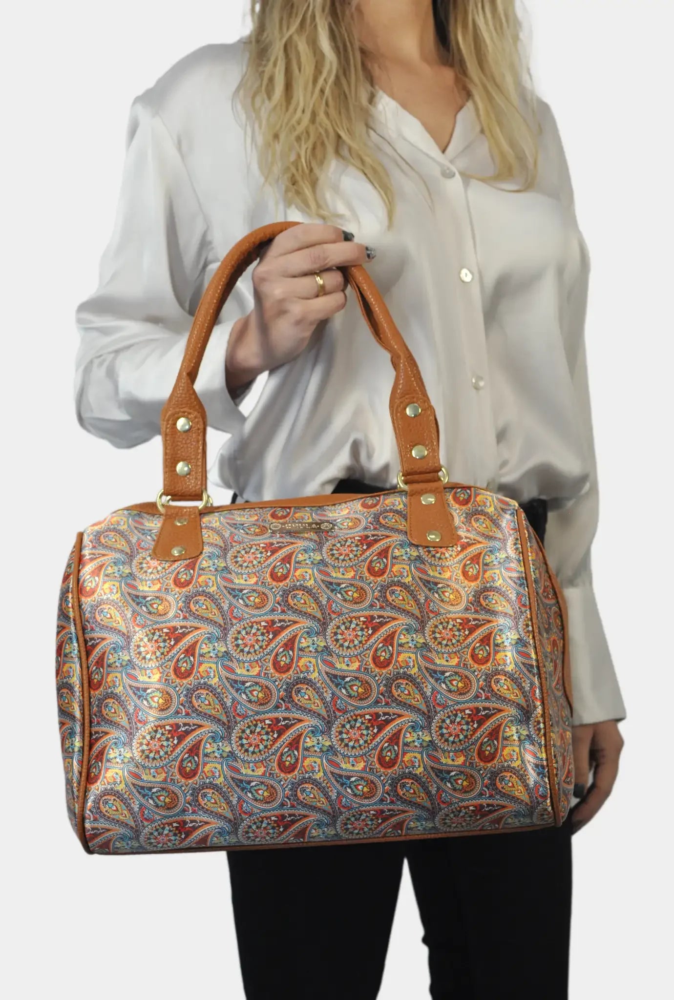 Bolso de hombro mediano Celia Garigol Naranja | CHULA Tulum - CHICA del Sur