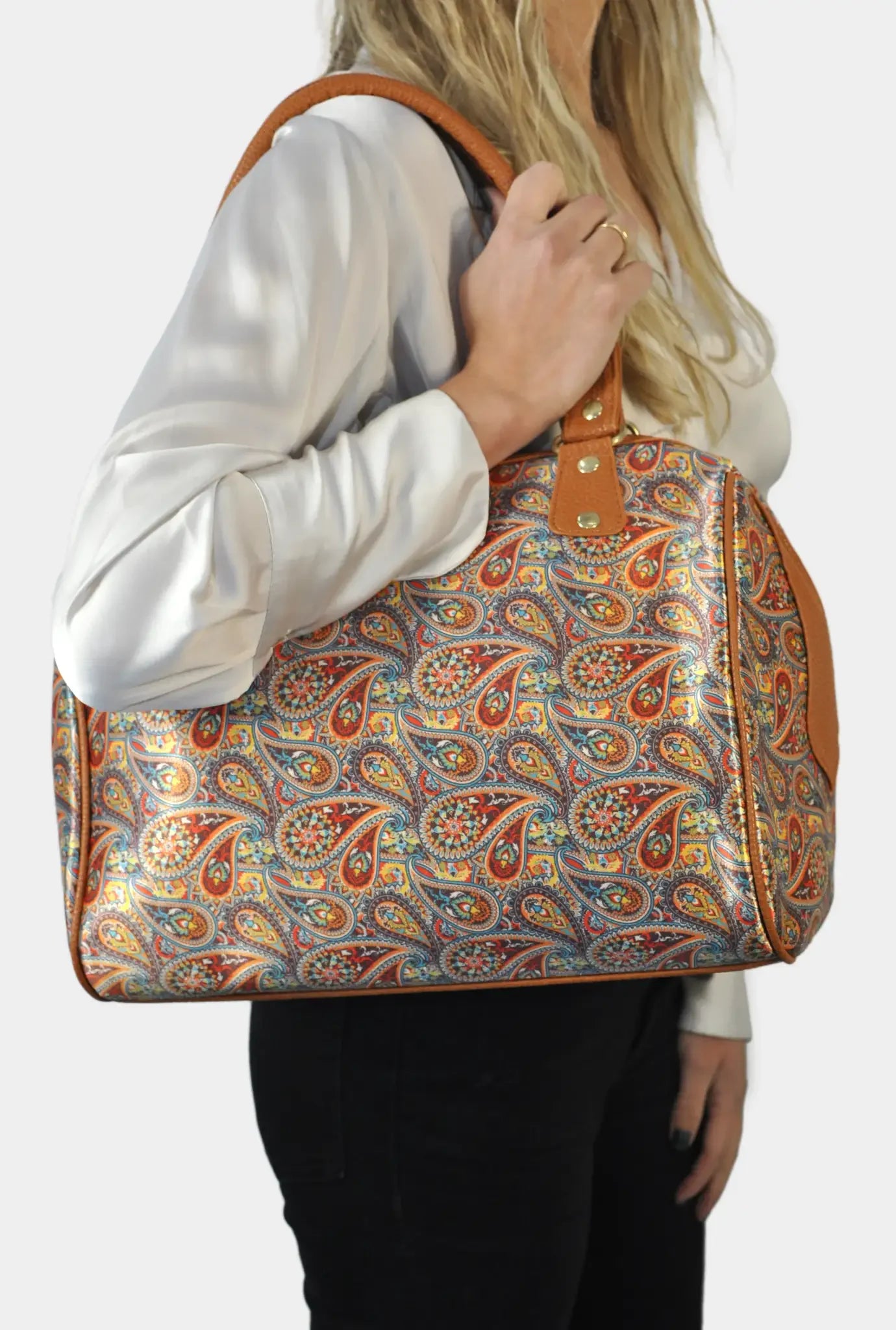 Bolso de hombro mediano Celia Garigol Naranja | CHULA Tulum - CHICA del Sur
