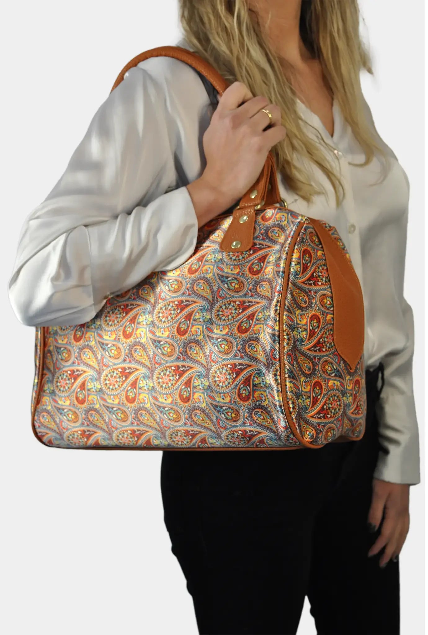 Bolso de hombro mediano Celia Garigol Naranja | CHULA Tulum - CHICA del Sur