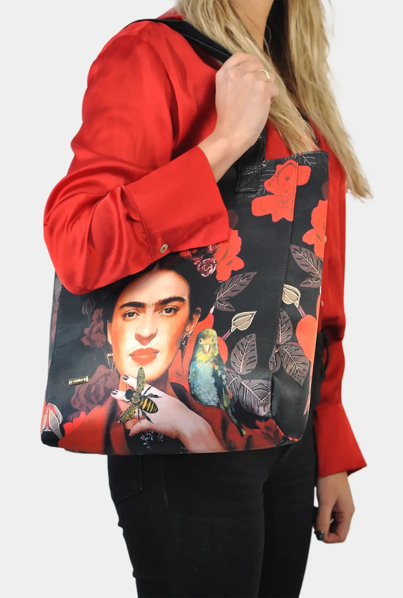 Bolso de Mujer Shopper Grande Opal Tote Frida Red Bee | CHULA Tulum - CHICA del Sur
