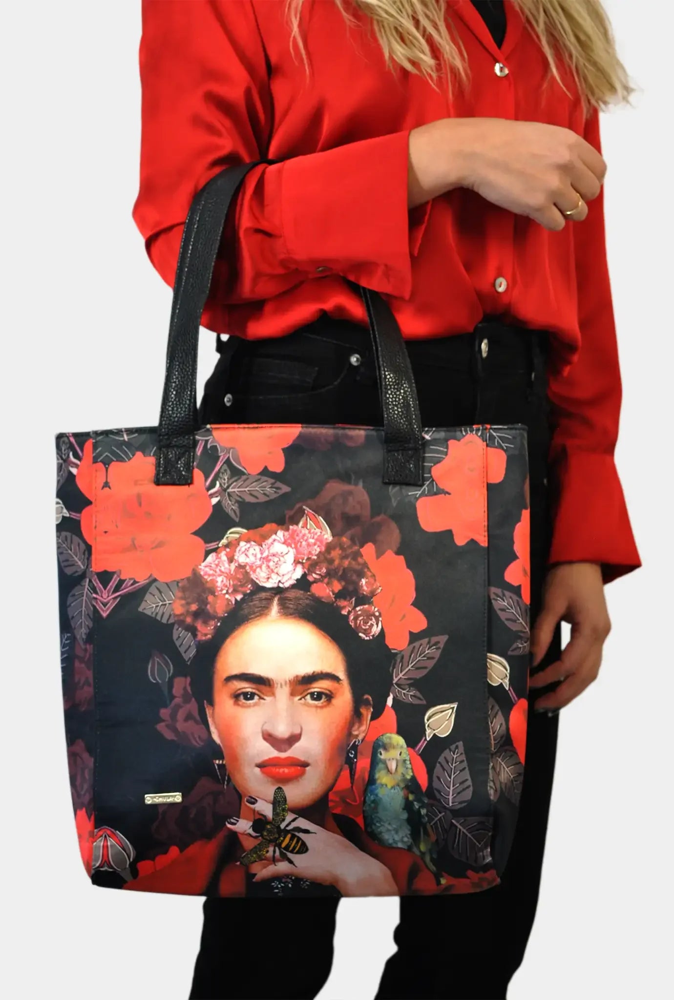 Bolso de Mujer Shopper Grande Opal Tote Frida Red Bee | CHULA Tulum - CHICA del Sur