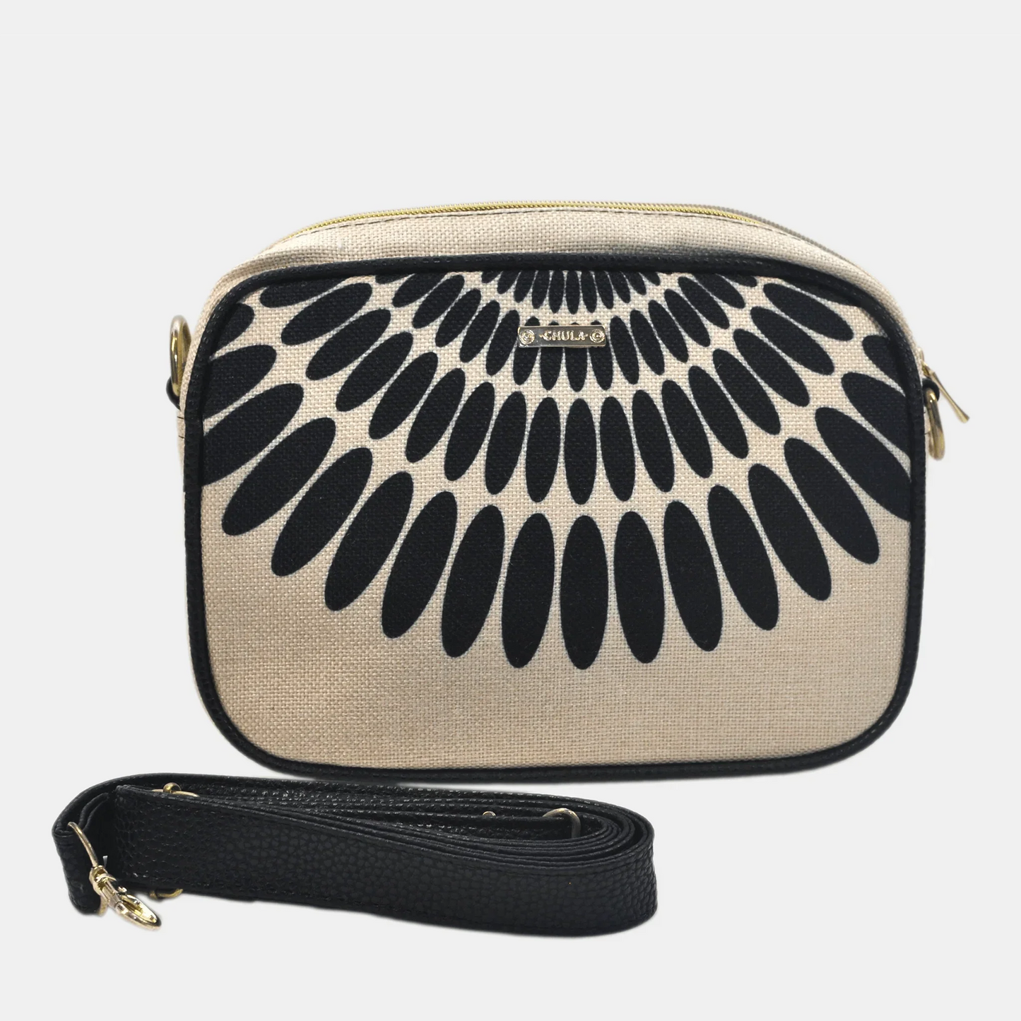 Bolso bandolera pequeño MIA Shoulder Petalos Negros | CHULA Tulum - CHICA del Sur