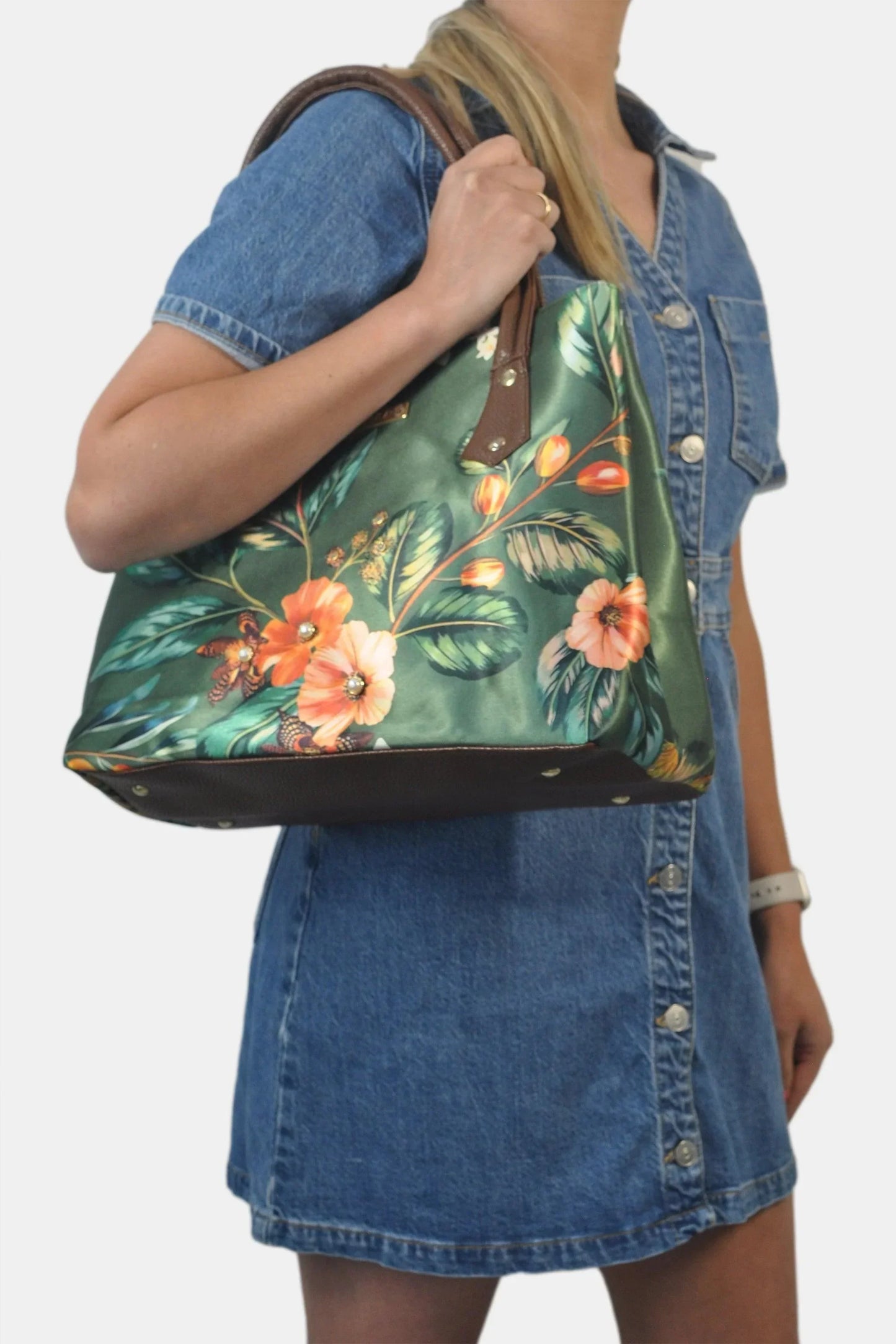 Bolso de hombro Shopper Tote de mujer grande Pupe Gardenia | CHULA Tulum - CHICA del Sur