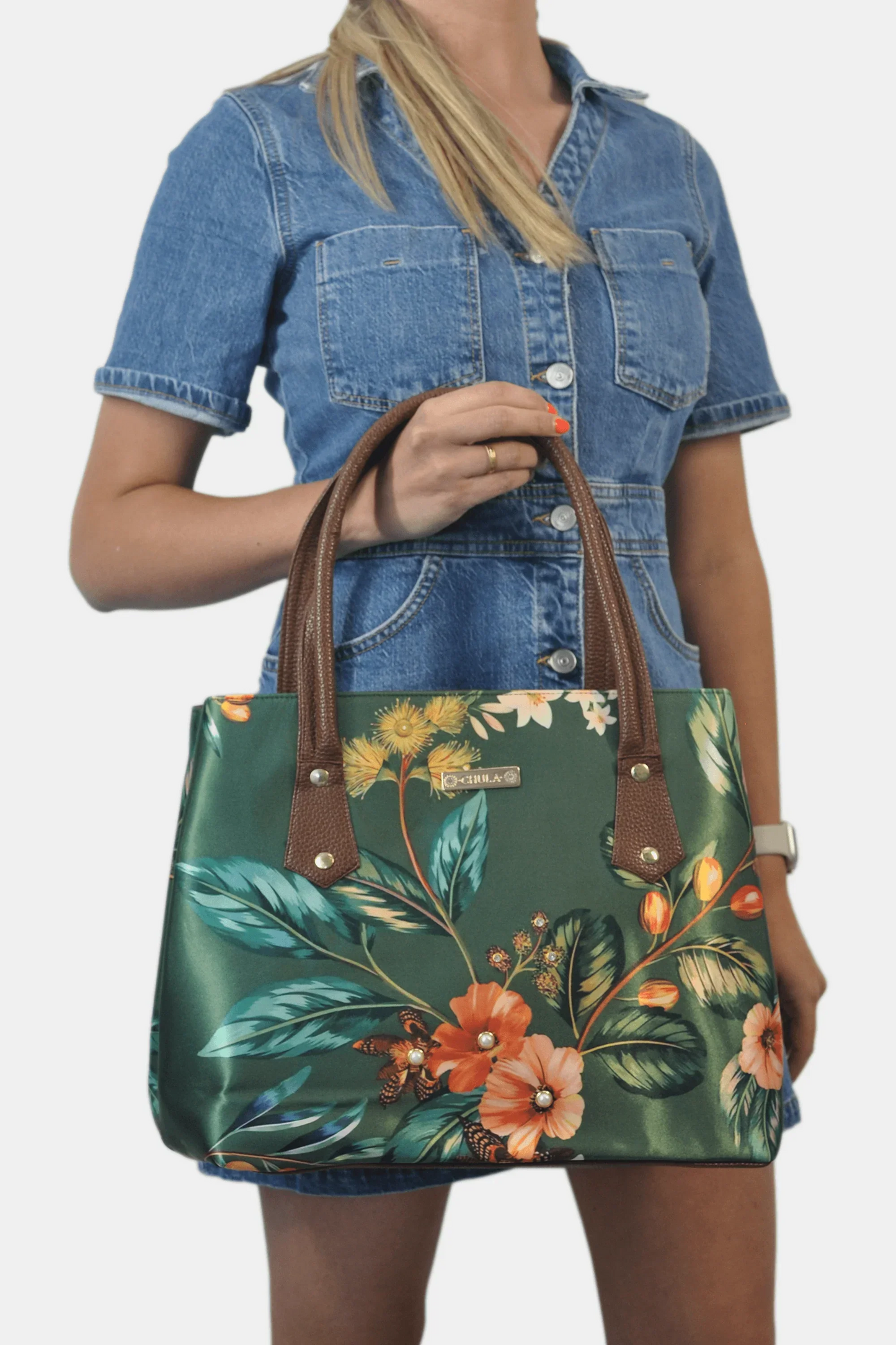 Bolso de hombro Shopper Tote de mujer grande Pupe Gardenia | CHULA Tulum - CHICA del Sur