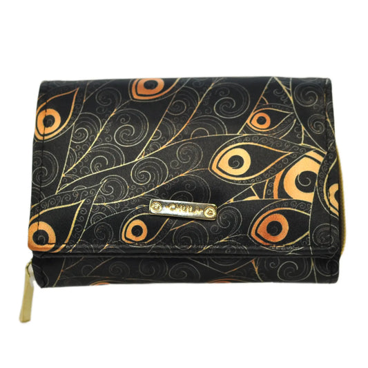 Cartera Mediana para Mujer Dalia Peacock Golden Cuero Vegano | CHULA Tulum - CHICA del Sur