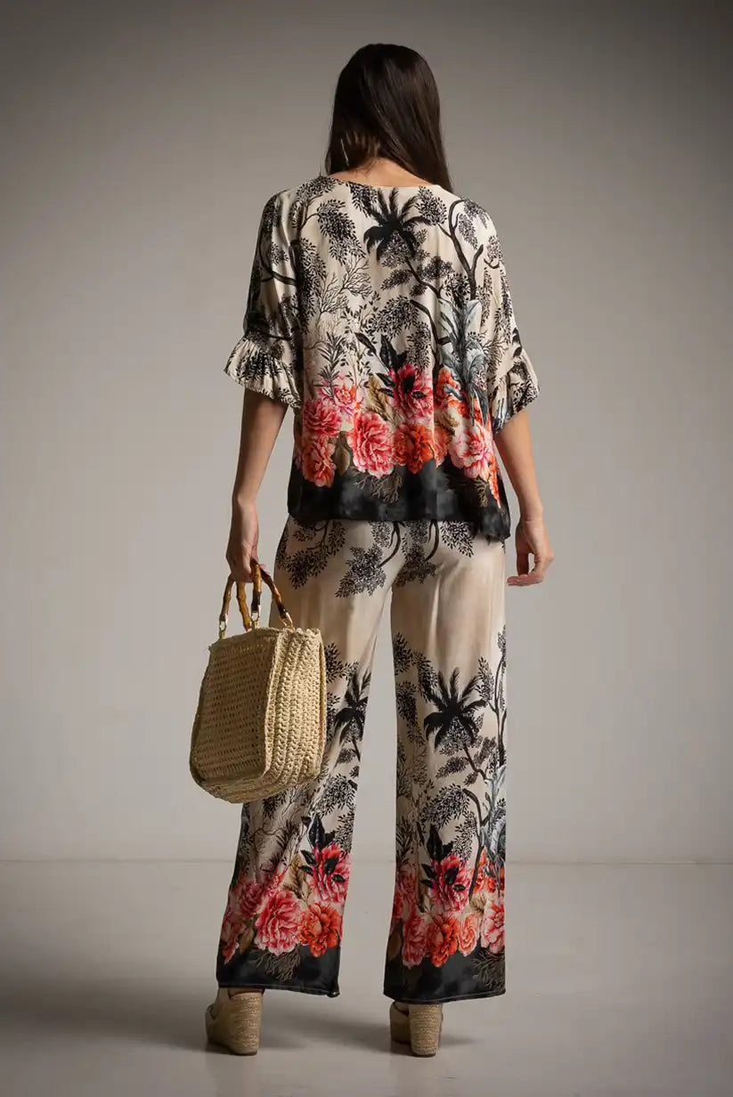 Conjunto dos piezas estampado exótico – Bonsái Primavera - CHICA del Sur