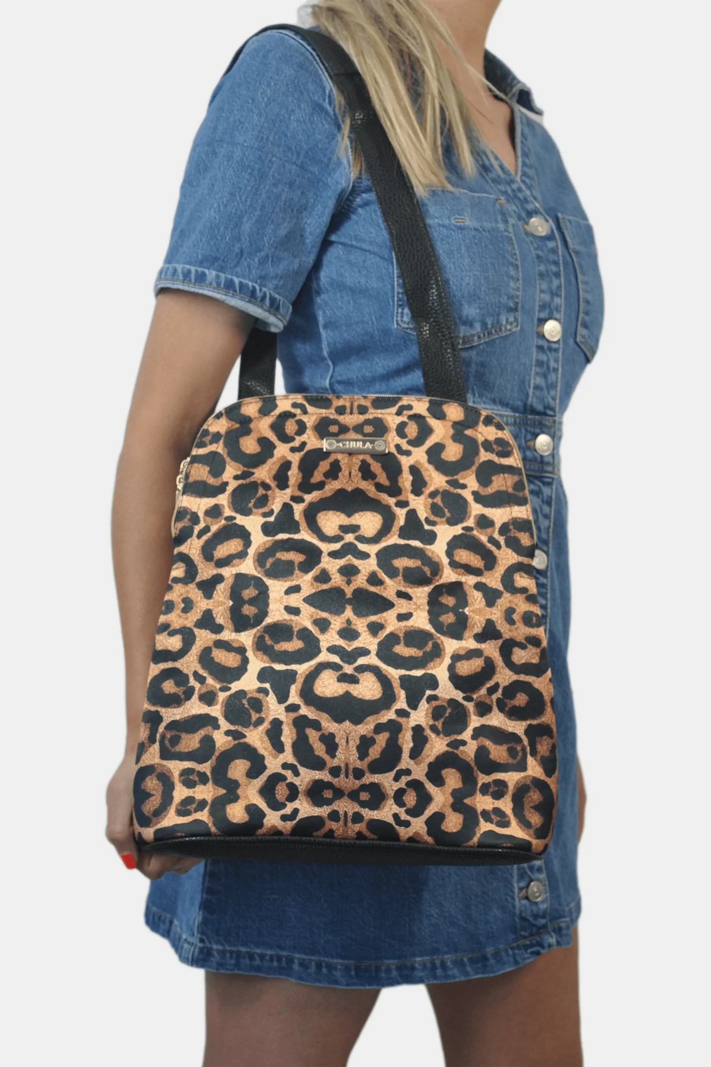 Mochila de Mujer y Bolso de hombro grande BagPack Animal Print | CHULA Tulum - CHICA del Sur
