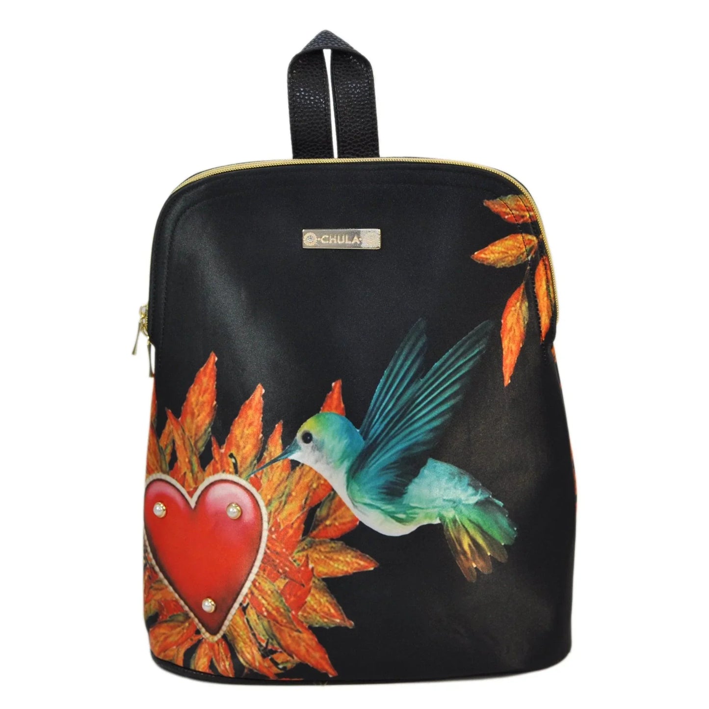 Mochila de Mujer y Bolso de hombro grande BagPack Colibri Maya Corazón | CHULA Tulum - CHICA del Sur