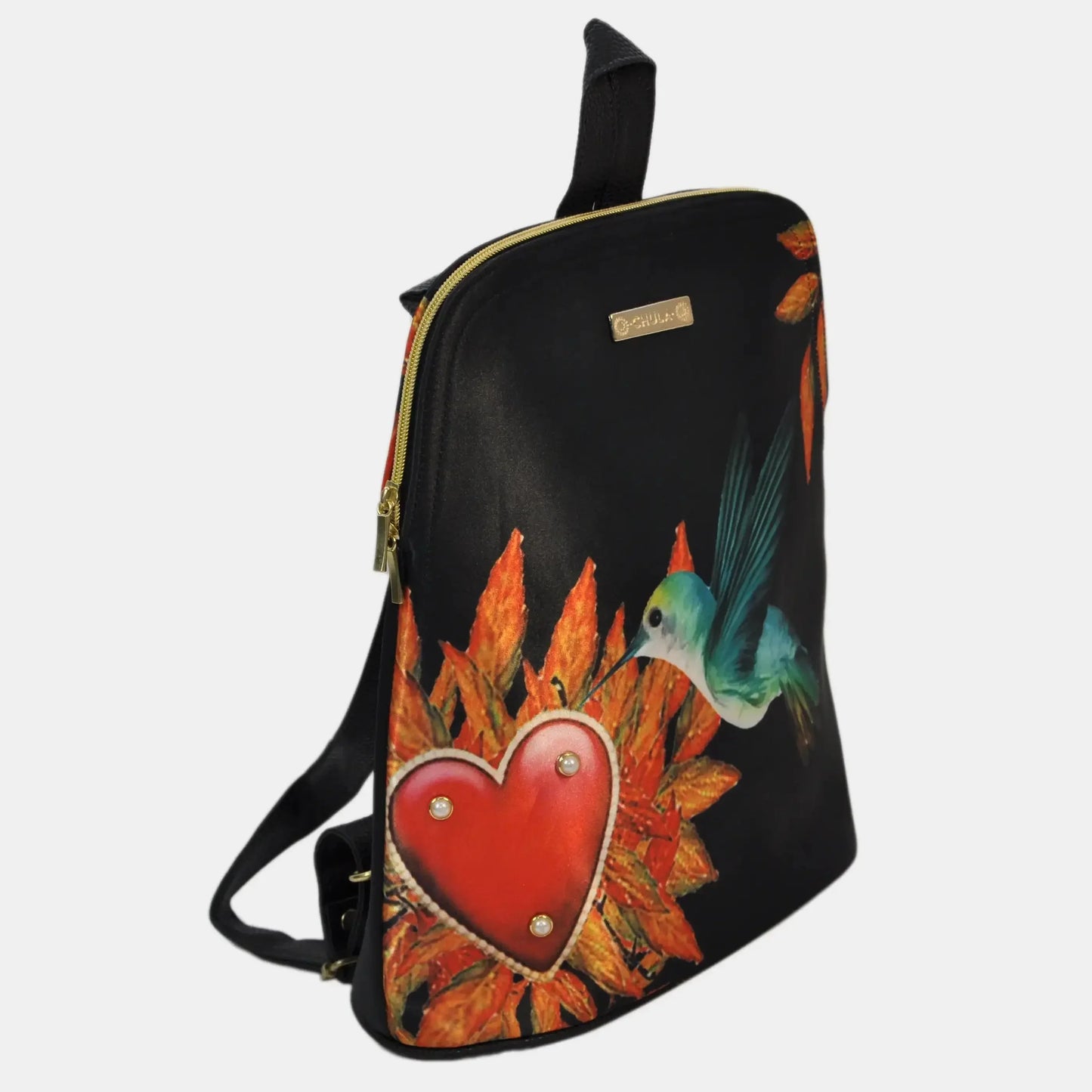 Mochila de Mujer y Bolso de hombro grande BagPack Colibri Maya Corazón | CHULA Tulum - CHICA del Sur