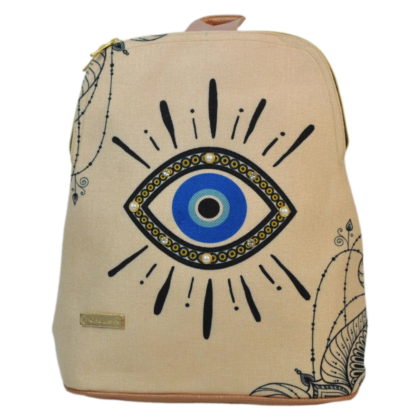 Mochila de Mujer y Bolso de hombro grande BagPack Ojo Turco | CHULA Tulum - CHICA del Sur