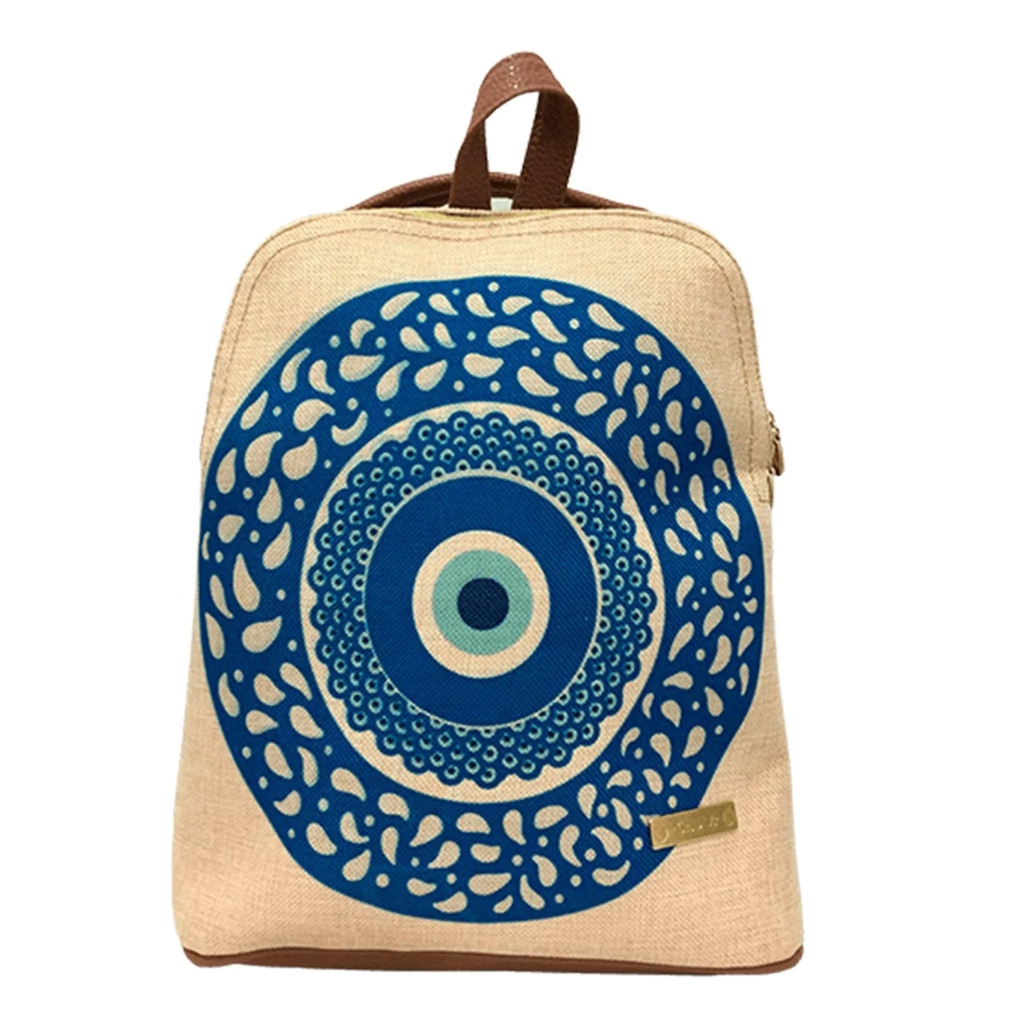 Mochila de Mujer y Bolso de hombro grande BagPack Blue Turskish eye | CHULA Tulum - CHICA del Sur