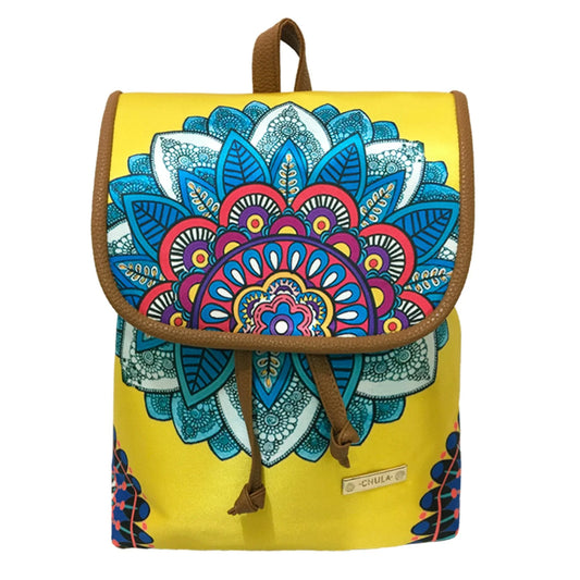 Mochila de Mujer grande BagPack Celine Mandala Amarilla | CHULA Tulum - CHICA del Sur