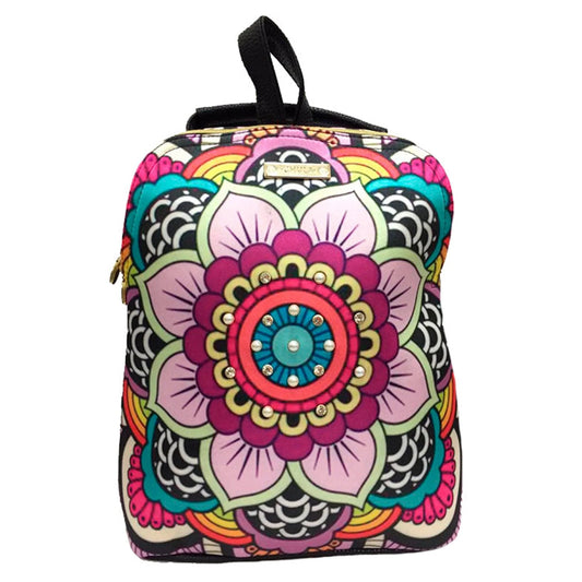 Mochila de Mujer y Bolso de hombro grande BagPack Mandala Arcoíris | CHULA Tulum - CHICA del Sur