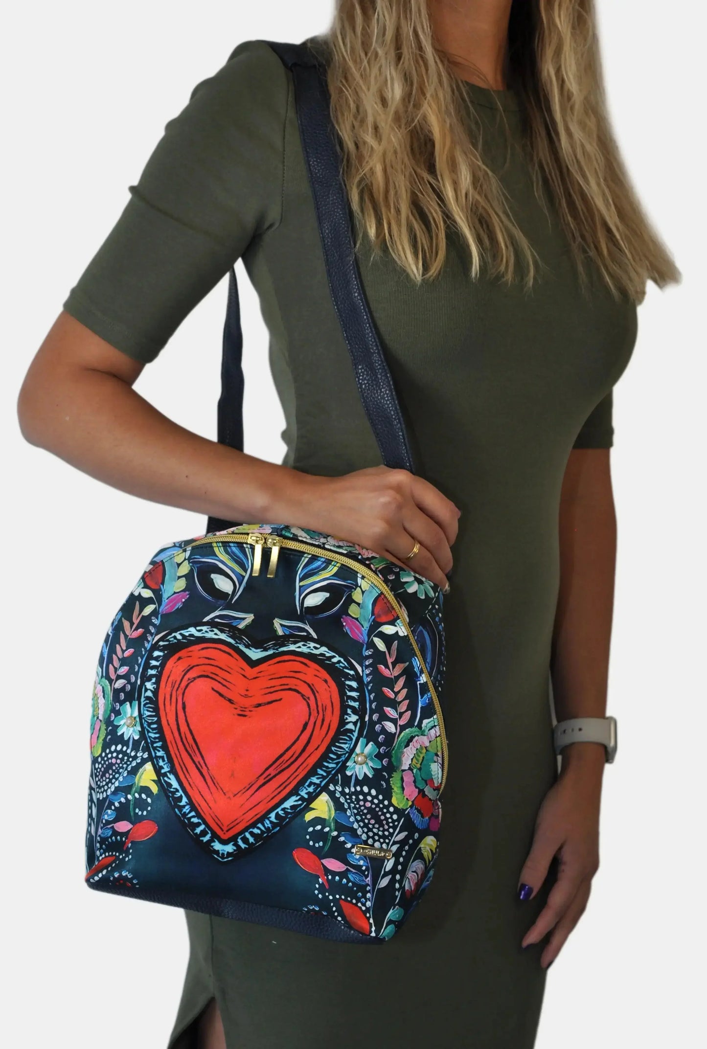 Mochila pequeña de Mujer y Bolso de hombro Mini BackPack Daily Heart Corazón | CHULA Tulum - CHICA del Sur