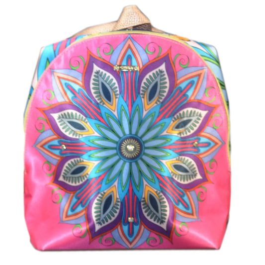 Mochila pequeña de Mujer y Bolso de hombro Mini BackPack Mandala Rosa | CHULA Tulum - CHICA del Sur