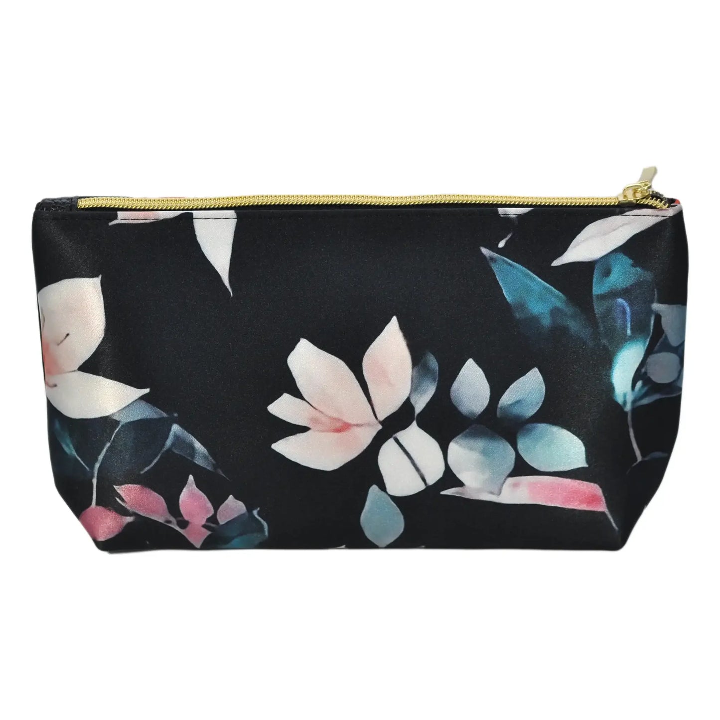 Neceser mediano de Mujer MakeUp Flor Negro Beige | CHULA Tulum - CHICA del Sur