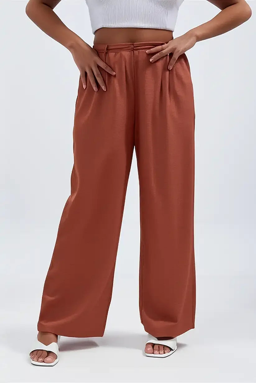 Pantalón mujer Fluido Teja mujer verano - CHICA del Sur