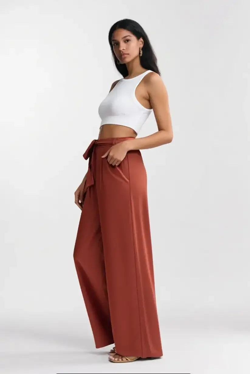 Pantalón mujer Fluido Teja mujer verano - CHICA del Sur
